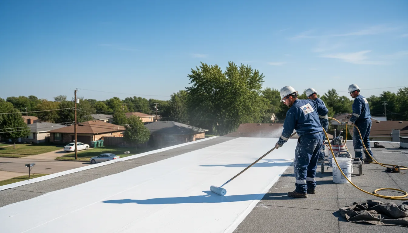 Commercial roof coating in Webbers Falls, OK near me
